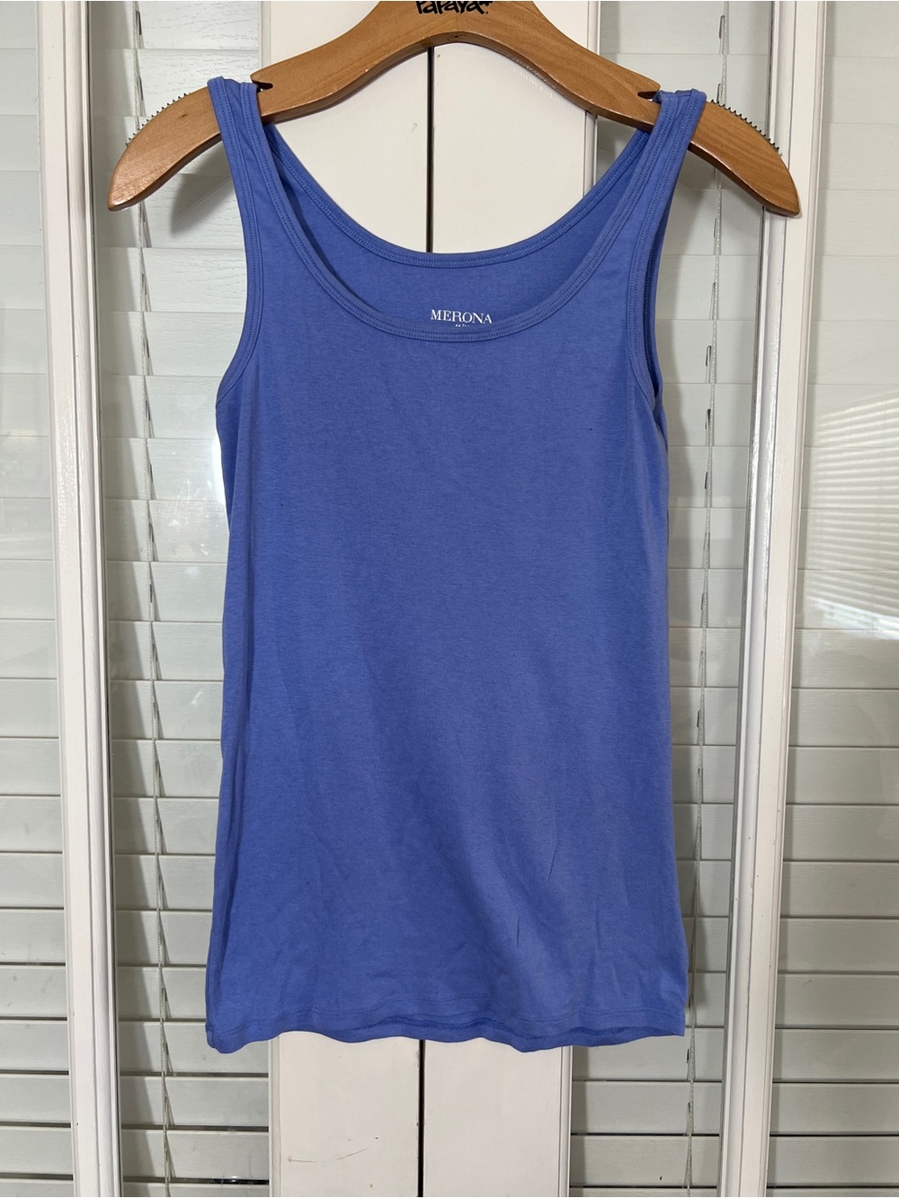 Merona Periwinkle Scoop Neck Tank Top-Size M, Cotton Blend
